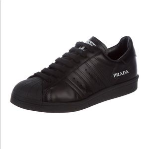 NWOT Adidas x Prada black superstars
